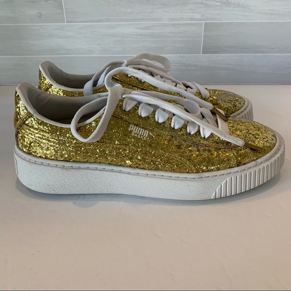 puma platform glitter